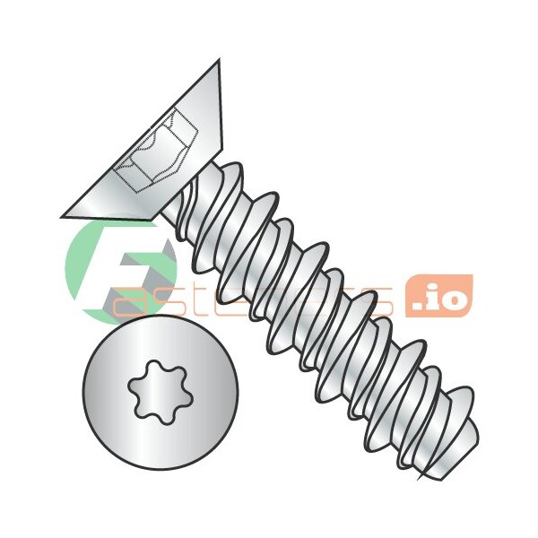 Newport Fasteners Thread Cutting Screw, #10 x 3/8 in, Zinc Plated Steel Flat Head Torx Drive, 10000 PK 822089 - main